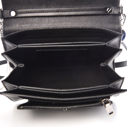 Givenchy Lambskin Embroidered Studded Small GV3 Shoulder Bag Black 5 of 9