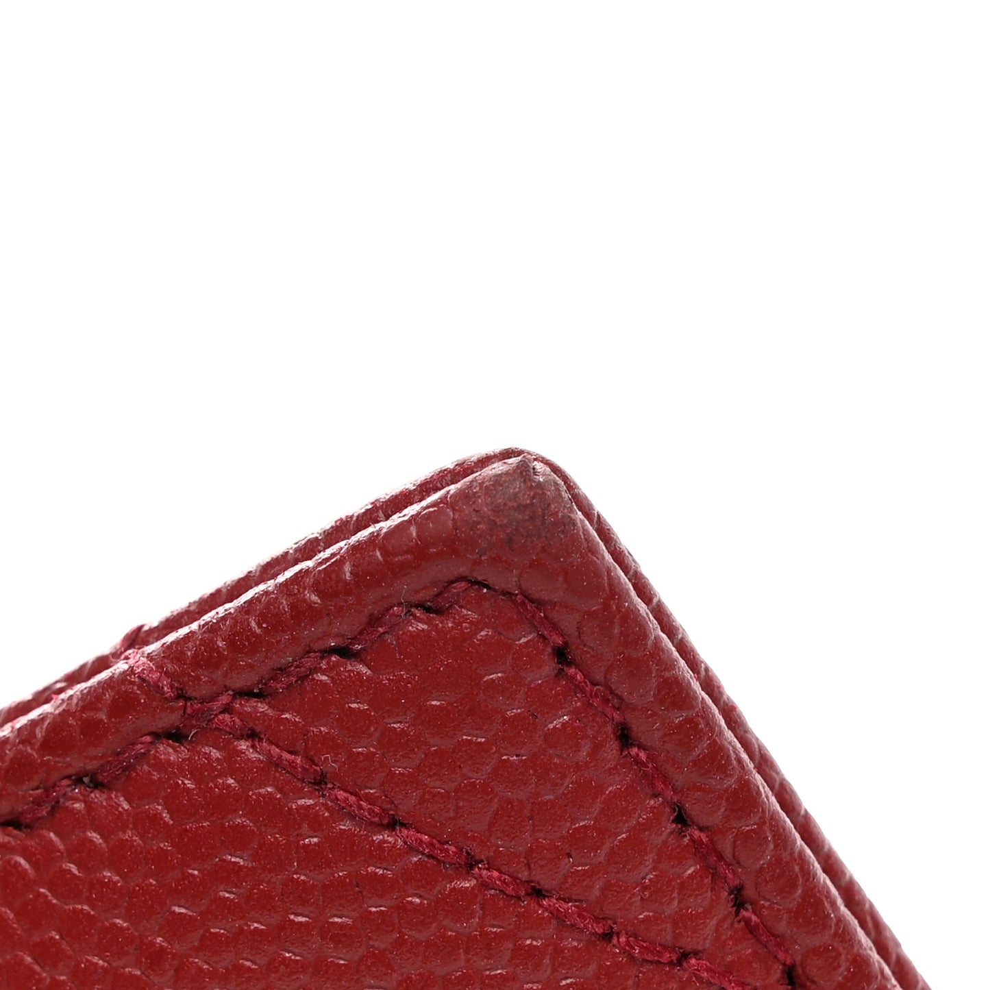 Grain De Poudre Matelasse Chevron Monogram Credit Card Case Opyum Red