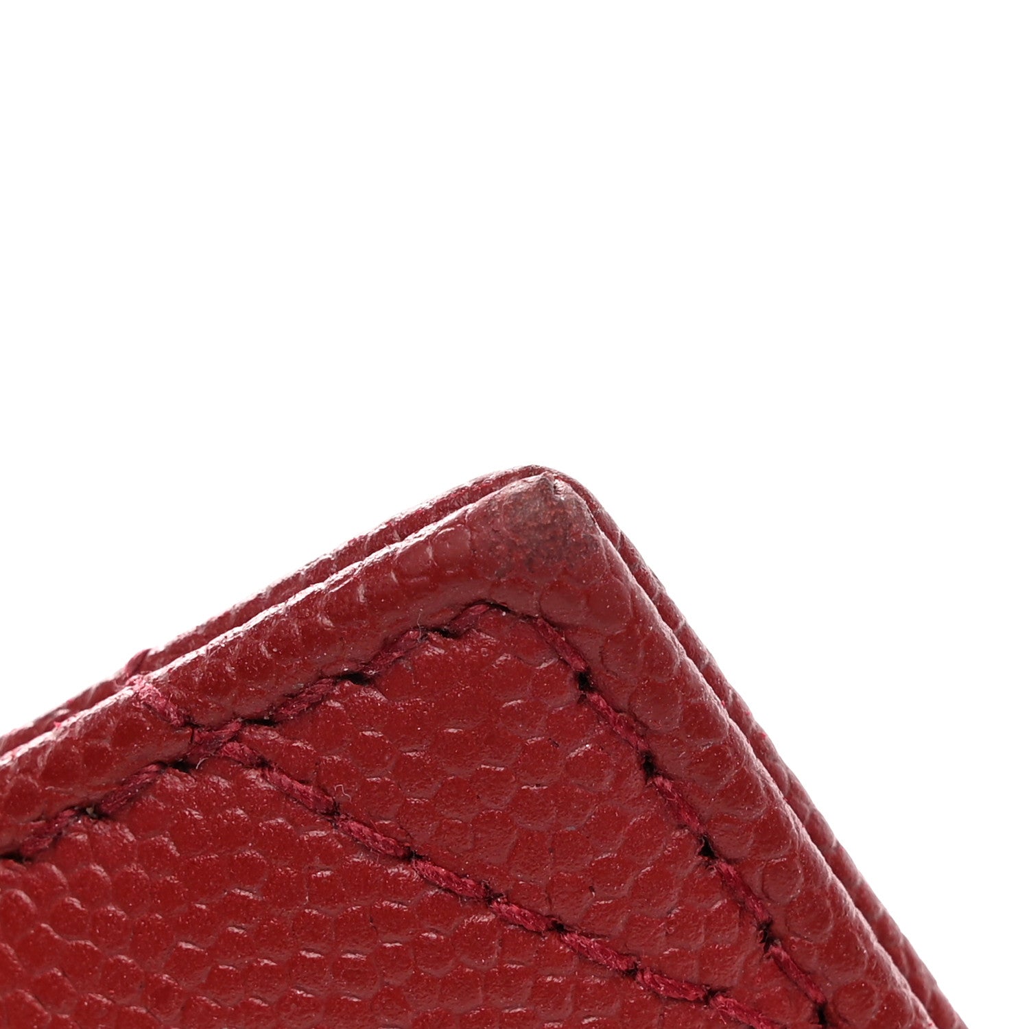 Saint Laurent Grain De Poudre Matelasse Chevron Monogram Credit Card Case Opyum Red 14 of 16
