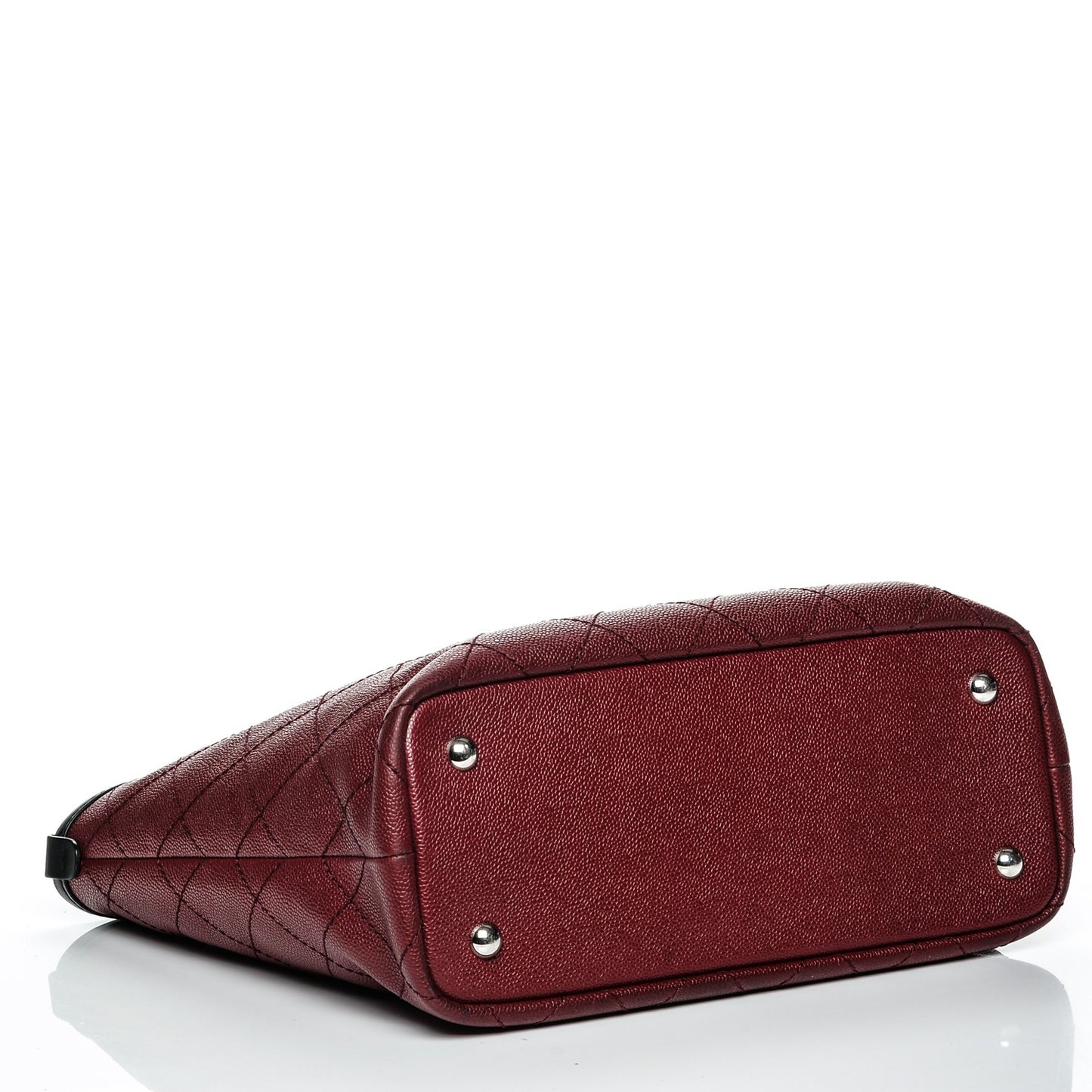 Grained Calfskin Shopping Fever Tote Red