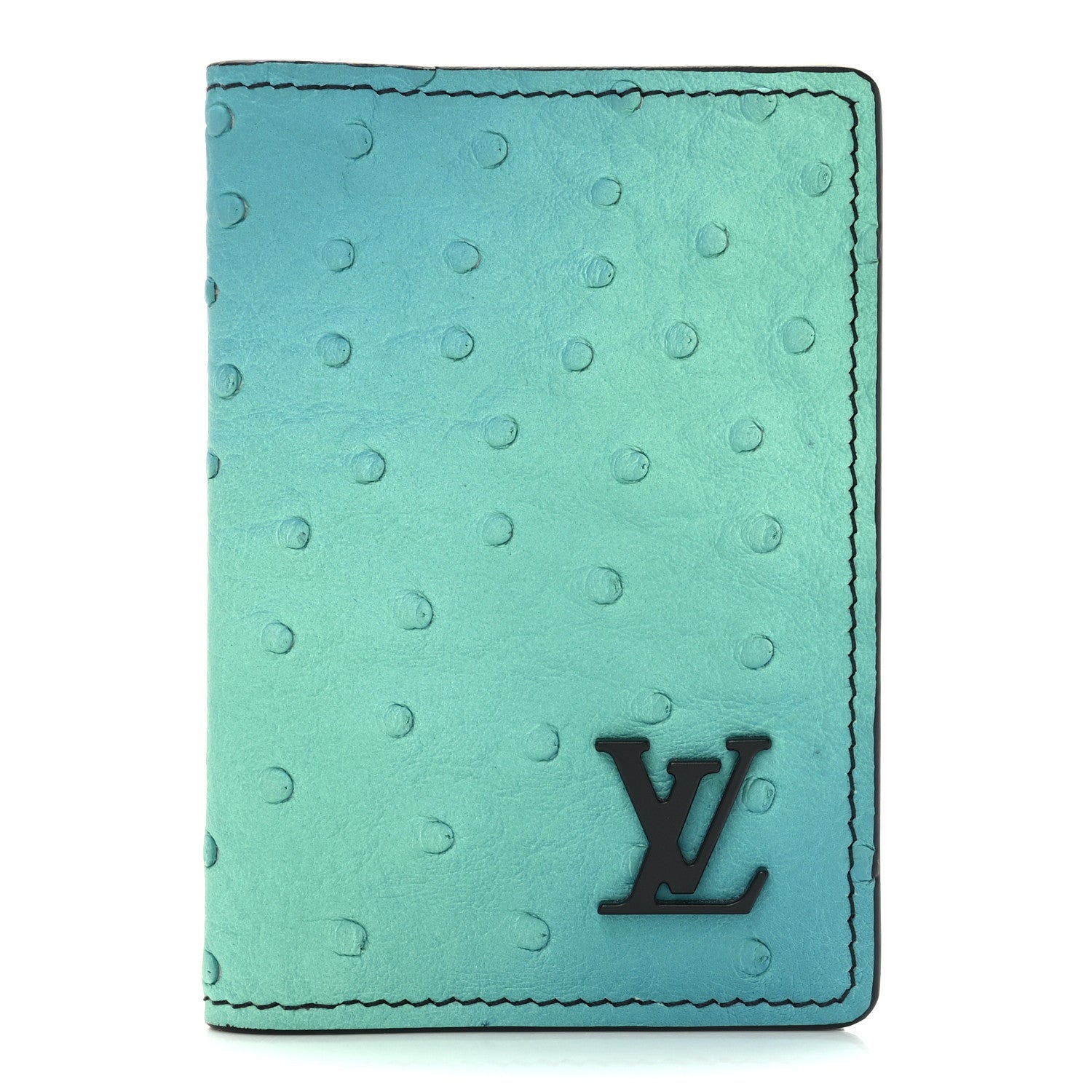 Louis Vuitton Ostrich Pocket Organizer Tropical Blue 1 of 6