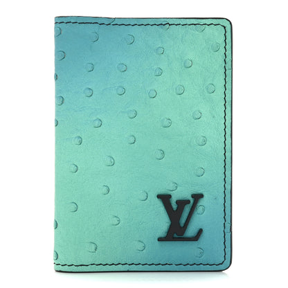 Louis Vuitton Ostrich Pocket Organizer Tropical Blue 1 of 6