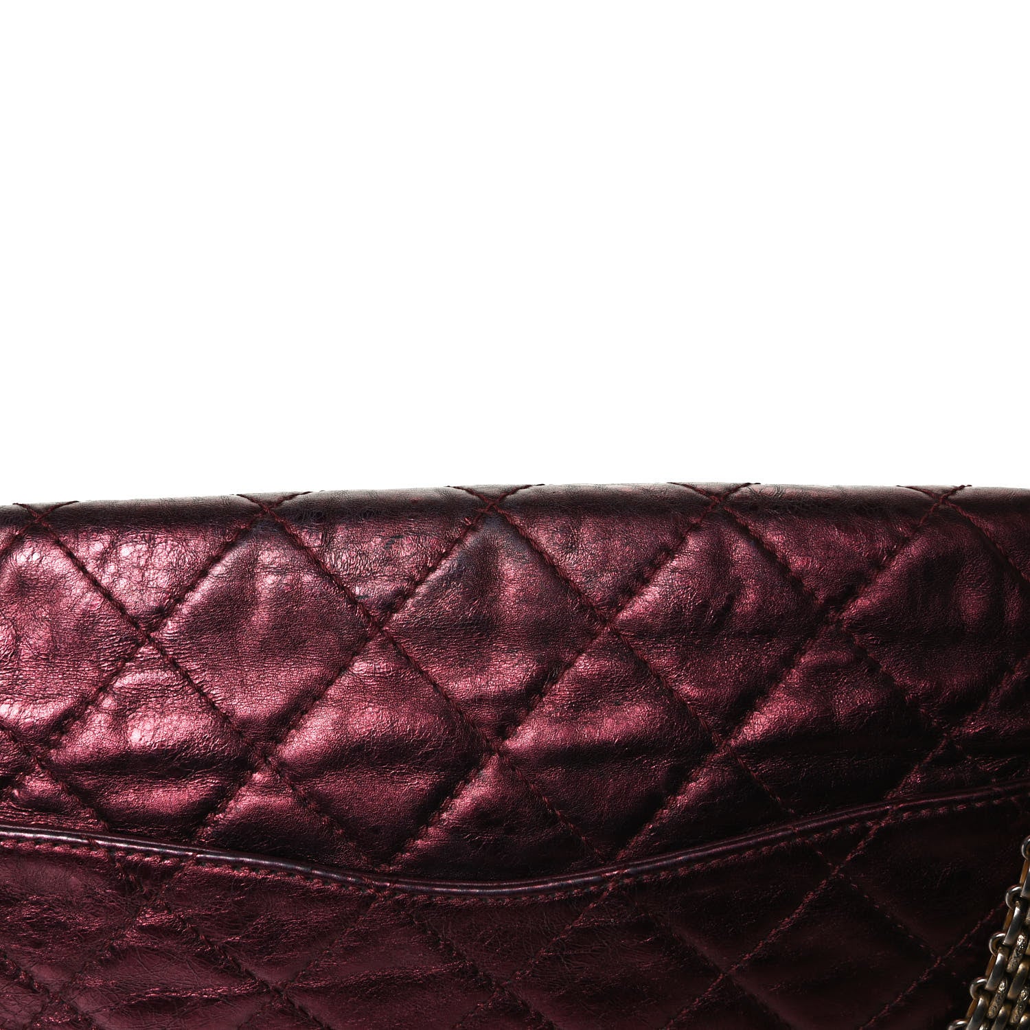Chanel Metallic Aged Calfskin Quilted 2.55 Reissue 226 Flap Dark Red 18 of 20
