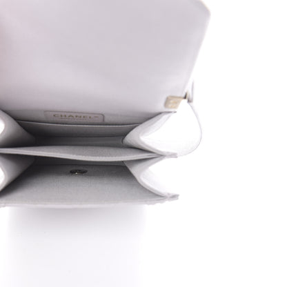 Chanel Caviar Quilted North South Boy Flap Light Grey 5 of 11