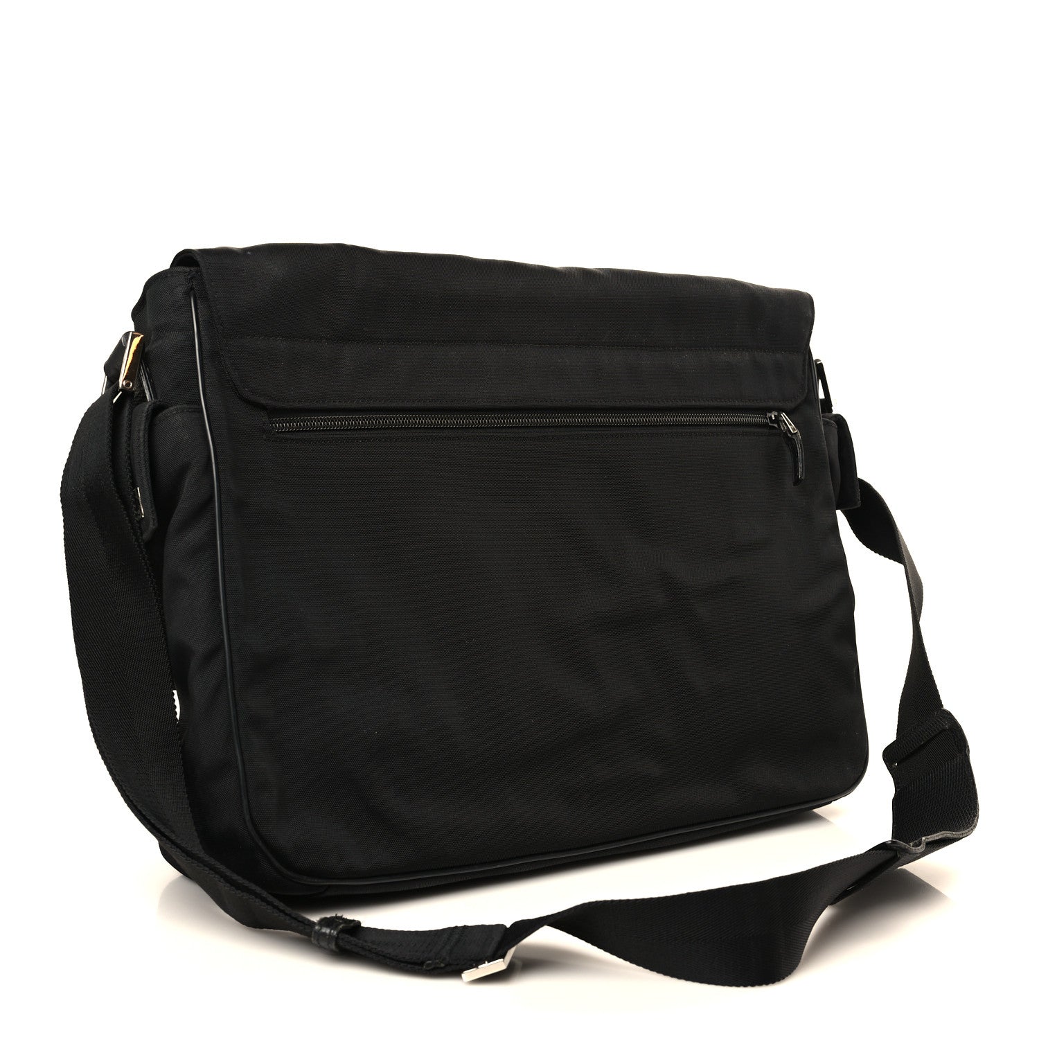 Gucci Nylon Flap Messenger Bag Black 3 of 9