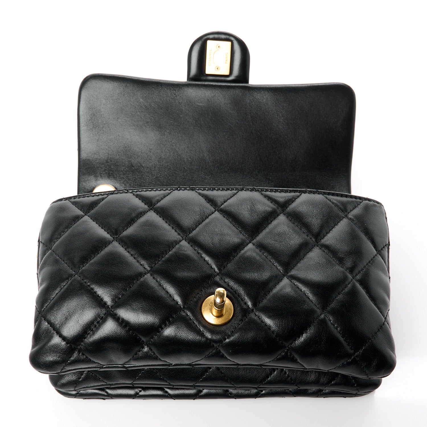 Chanel Lambskin Quilted Small Pillow Crush Flap Black 14 of 15