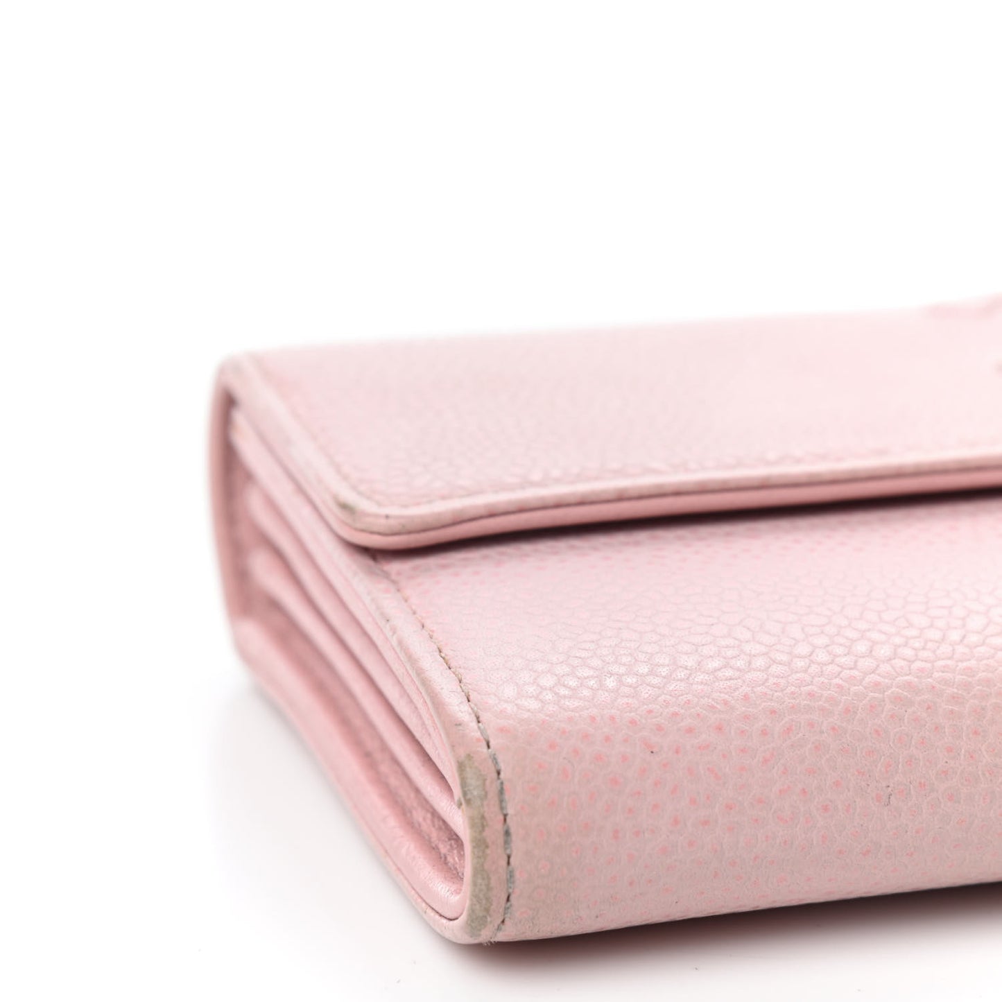 Caviar Timeless CC Large Gusset Flap Wallet Rose Pale