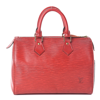 Louis Vuitton Epi Speedy 25 Castillan Red 1 of 11