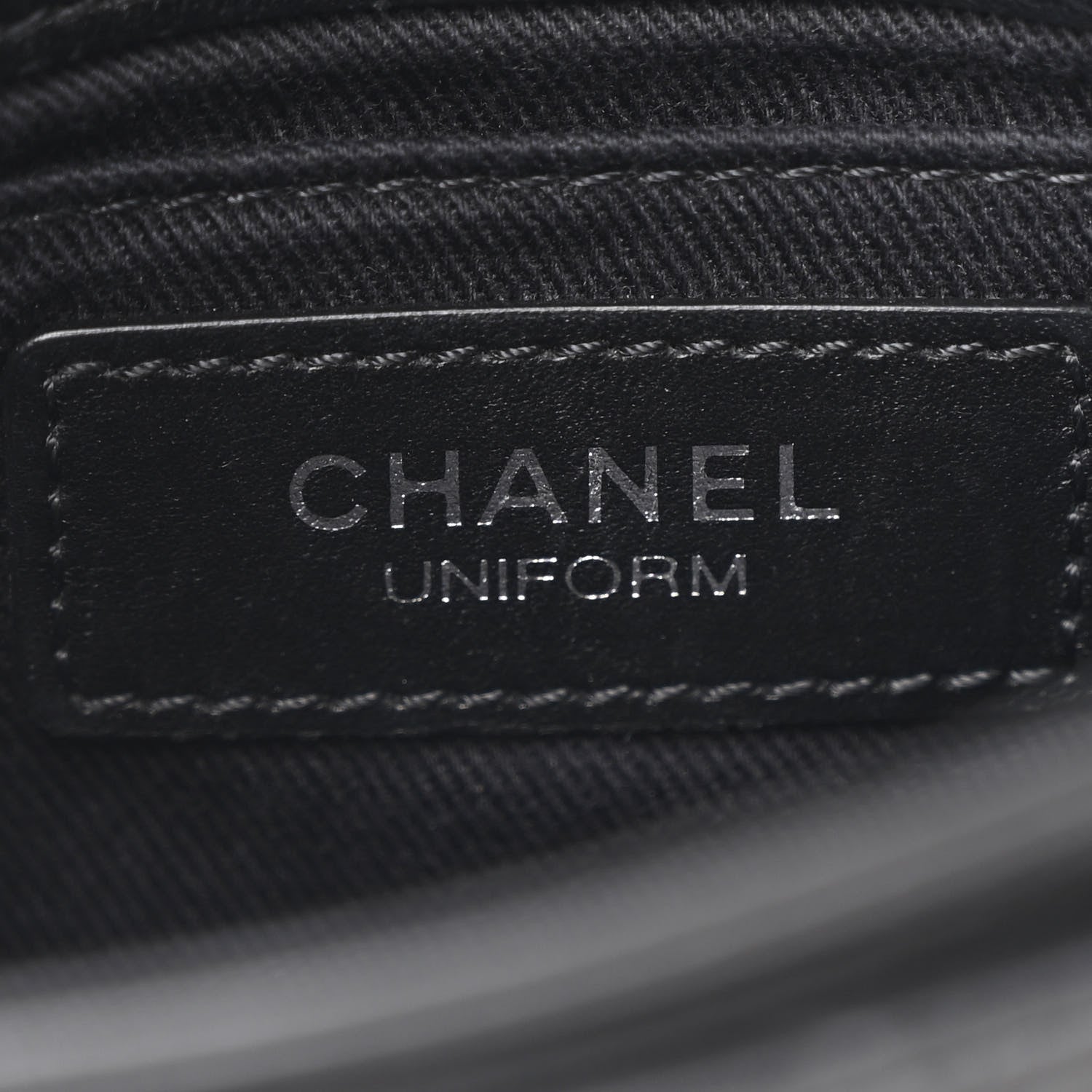 Chanel Calfskin Quilted CC Uniform Flap Belt Bag Black 7 of 12