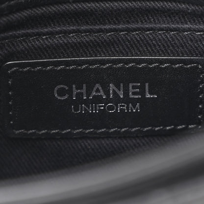 Chanel Calfskin Quilted CC Uniform Flap Belt Bag Black 7 of 12