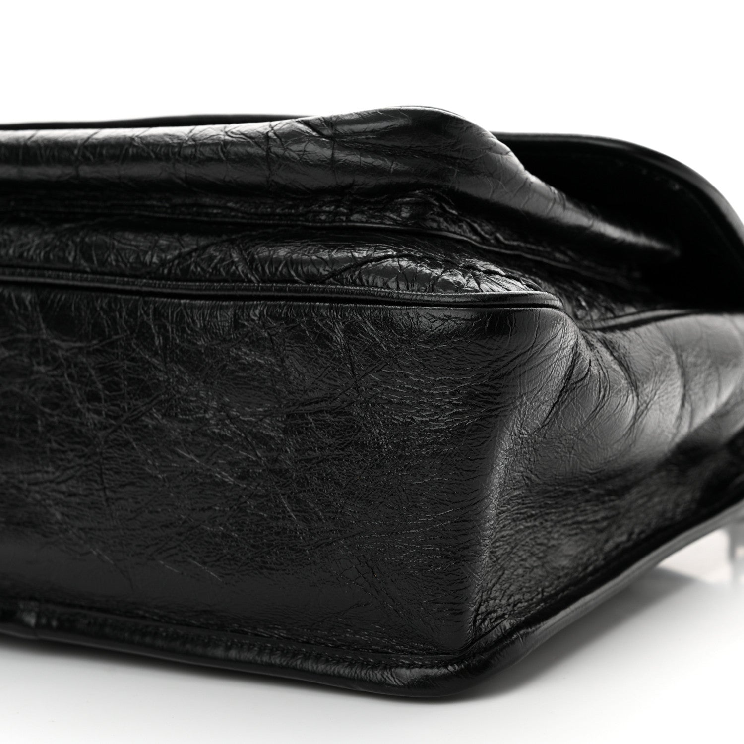 Saint Laurent Crinkled Calfskin Matelasse Monogram Medium Niki Chain Satchel Black 10 of 11