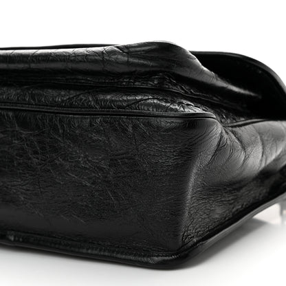 Saint Laurent Crinkled Calfskin Matelasse Monogram Medium Niki Chain Satchel Black 10 of 11