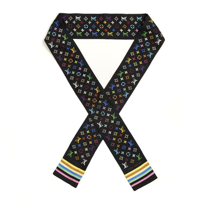 Louis Vuitton Silk Monogram Multicolor Bandeau Black 1 of 3