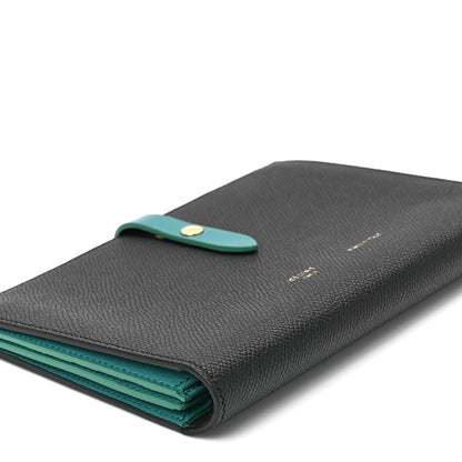 Celine Grained Calfskin Large Multifunction Strap Wallet Black Cactus 10 of 11