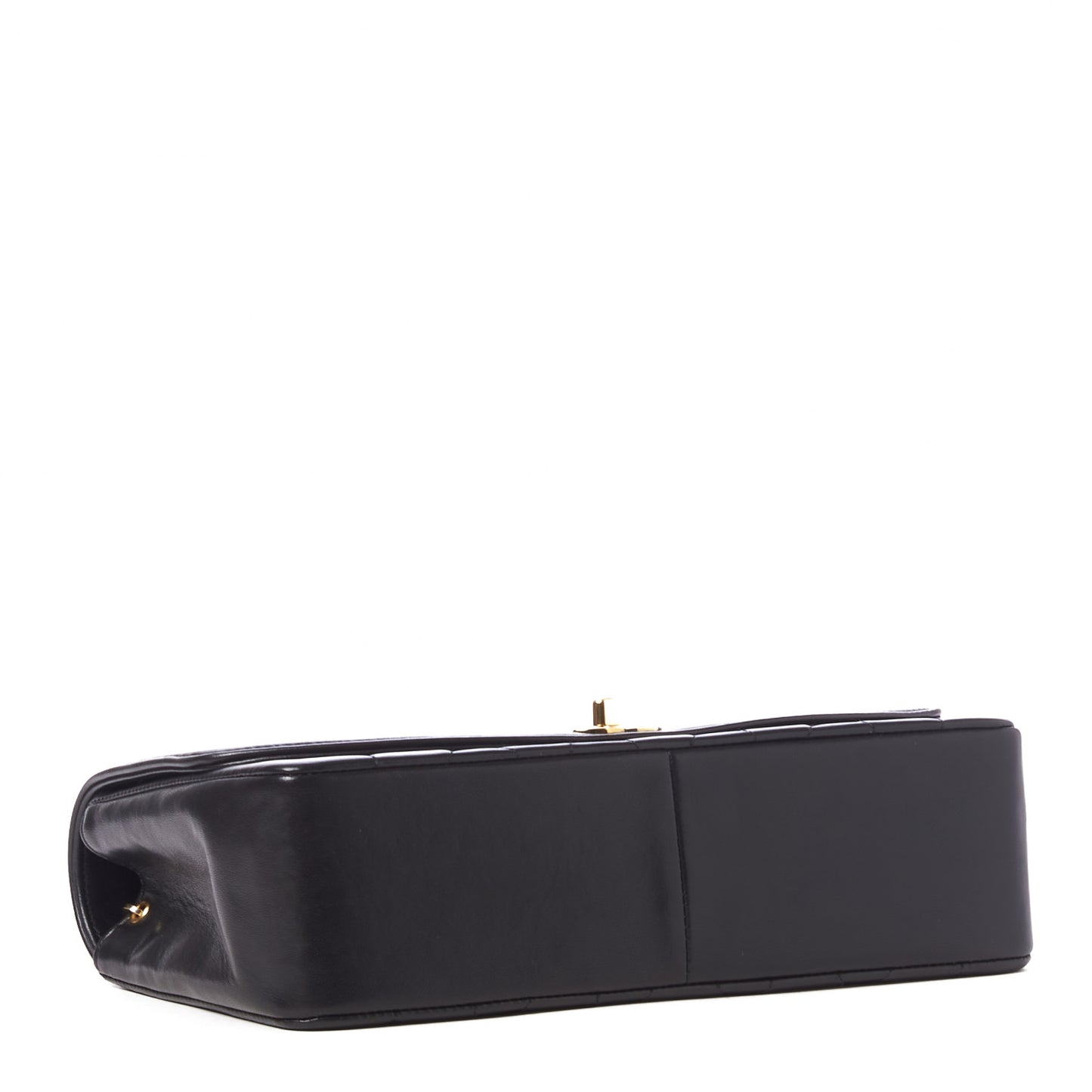 Lambskin Quilted Medium Single Flap Black