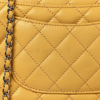 Chanel Caviar Lizard Embossed Quilted Mini Coco Handle Flap Yellow 11 of 11