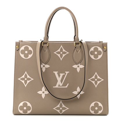 Louis Vuitton Empreinte Monogram Giant Onthego MM Tourterelle Creme 1 of 10