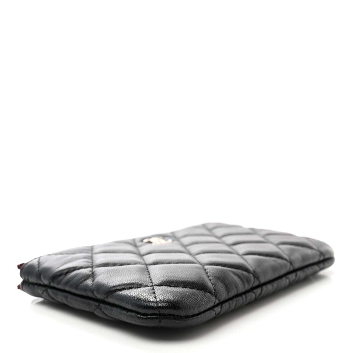 Chanel Lambskin Quilted Small Cosmetic Case Black 4 of 7