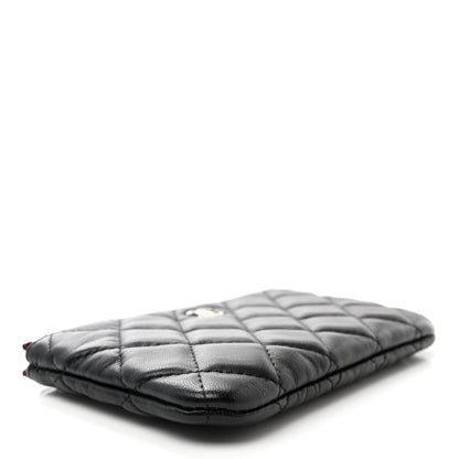 Chanel Lambskin Quilted Small Cosmetic Case Black 4 of 7