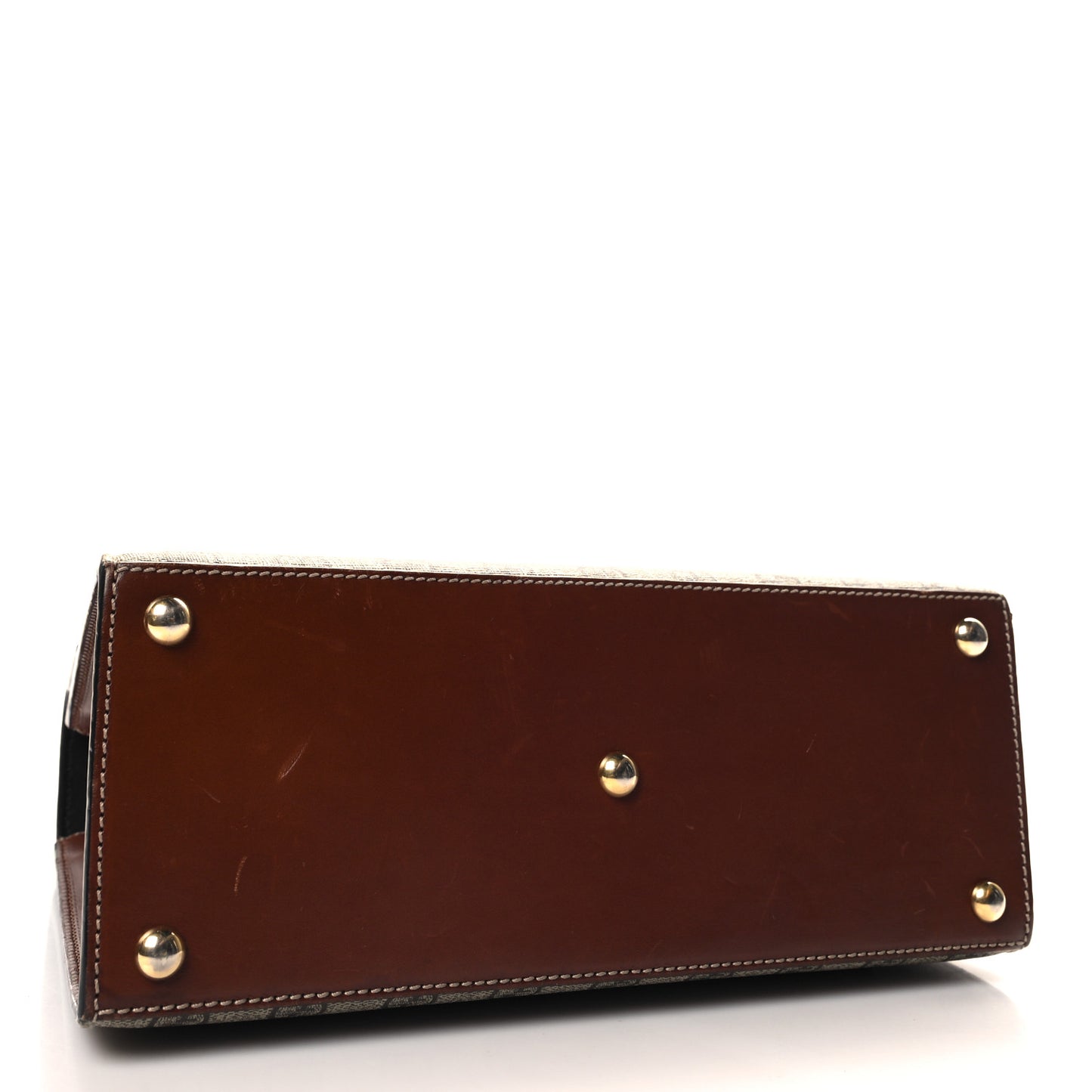 GG Supreme Monogram Calfskin Small Padlock Top Handle Bag Beige Black Cuir