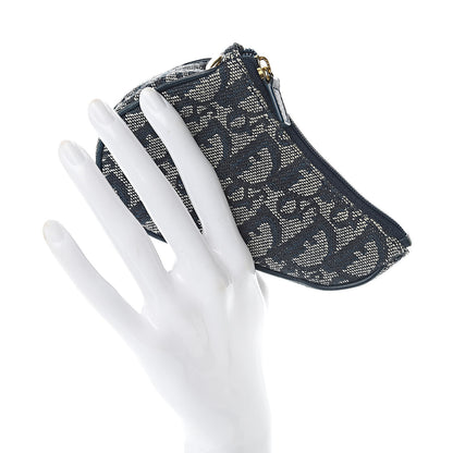 Christian Dior Monogram Saddle Coin Purse Navy 2 of 7