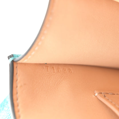 Moynat Carat Calfskin Gabrielle Clutch Turquoise 7 of 10