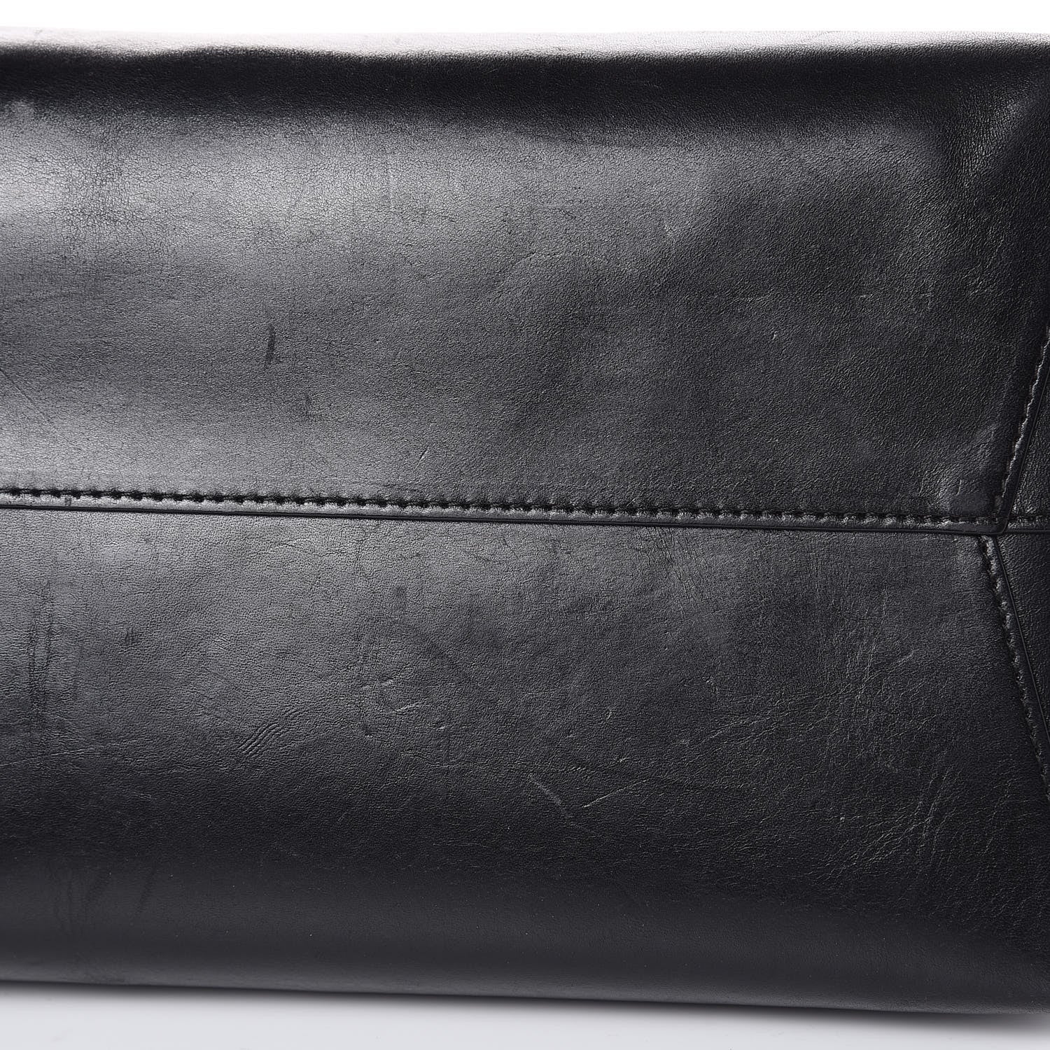 Mansur Gavriel Smooth Calfskin Large Shopping Tote Black Argento 11 of 22
