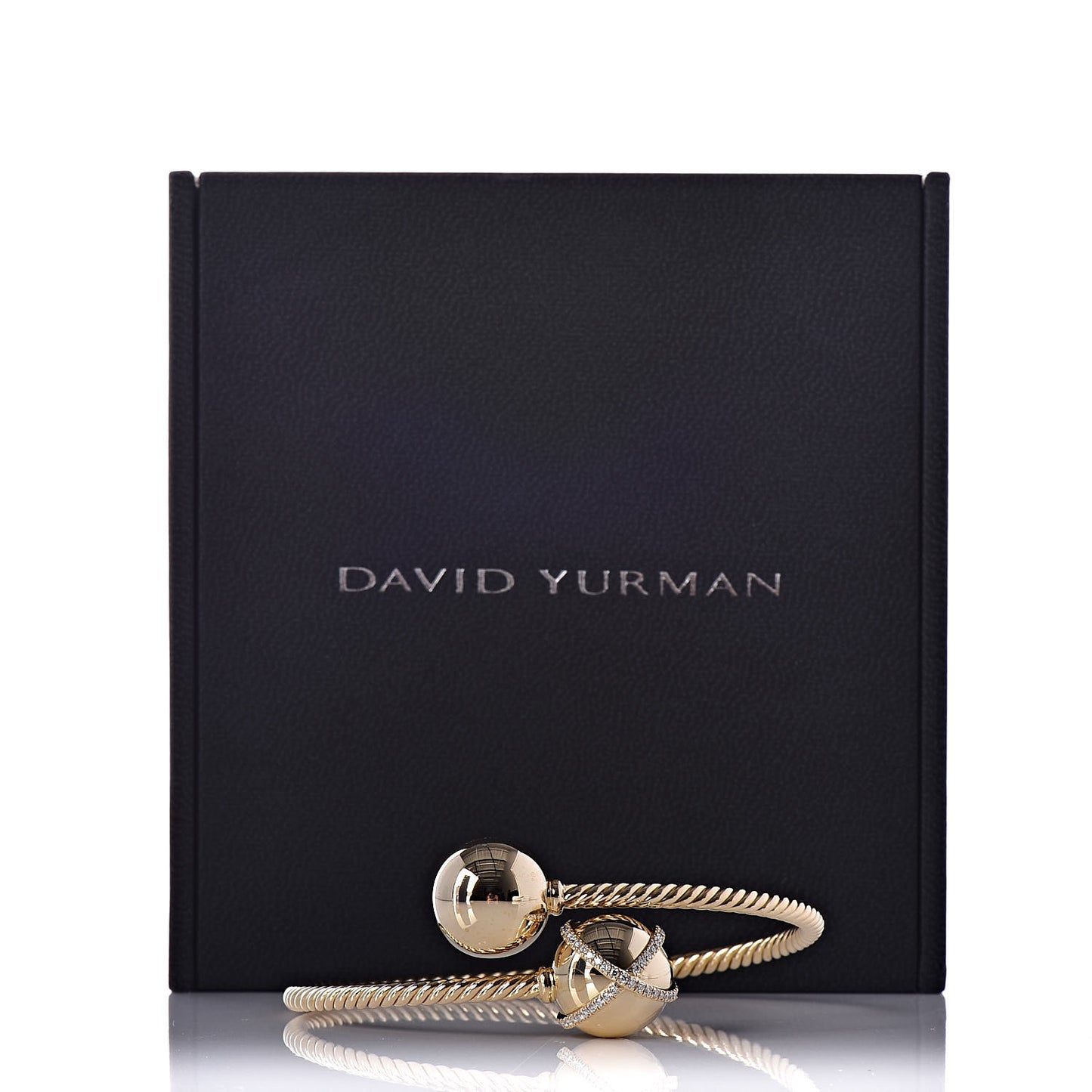 18K Yellow Gold Diamond Solari Bypass Bracelet