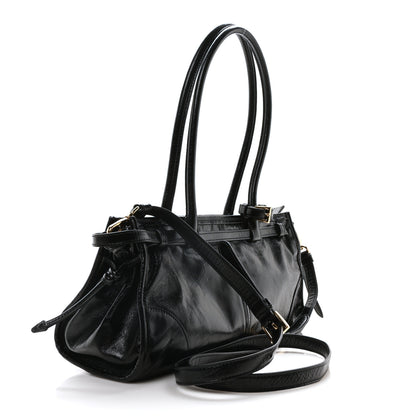 Prada Shiny Nappa Medium Shoulder Bag Black 3 of 10