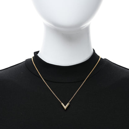 Louis Vuitton Essential V Necklace Gold 3 of 4