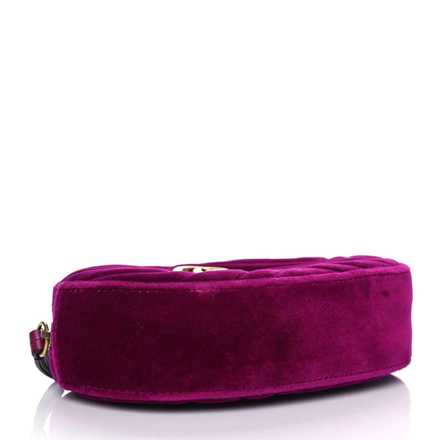 Gucci Velvet Matelasse GG Marmont Belt Bag 75 30 Fuchsia Violet Cyclamen 3 of 9
