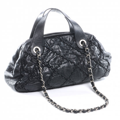 Chanel Calfskin Ultra Stitch Bowler Black 3 of 7