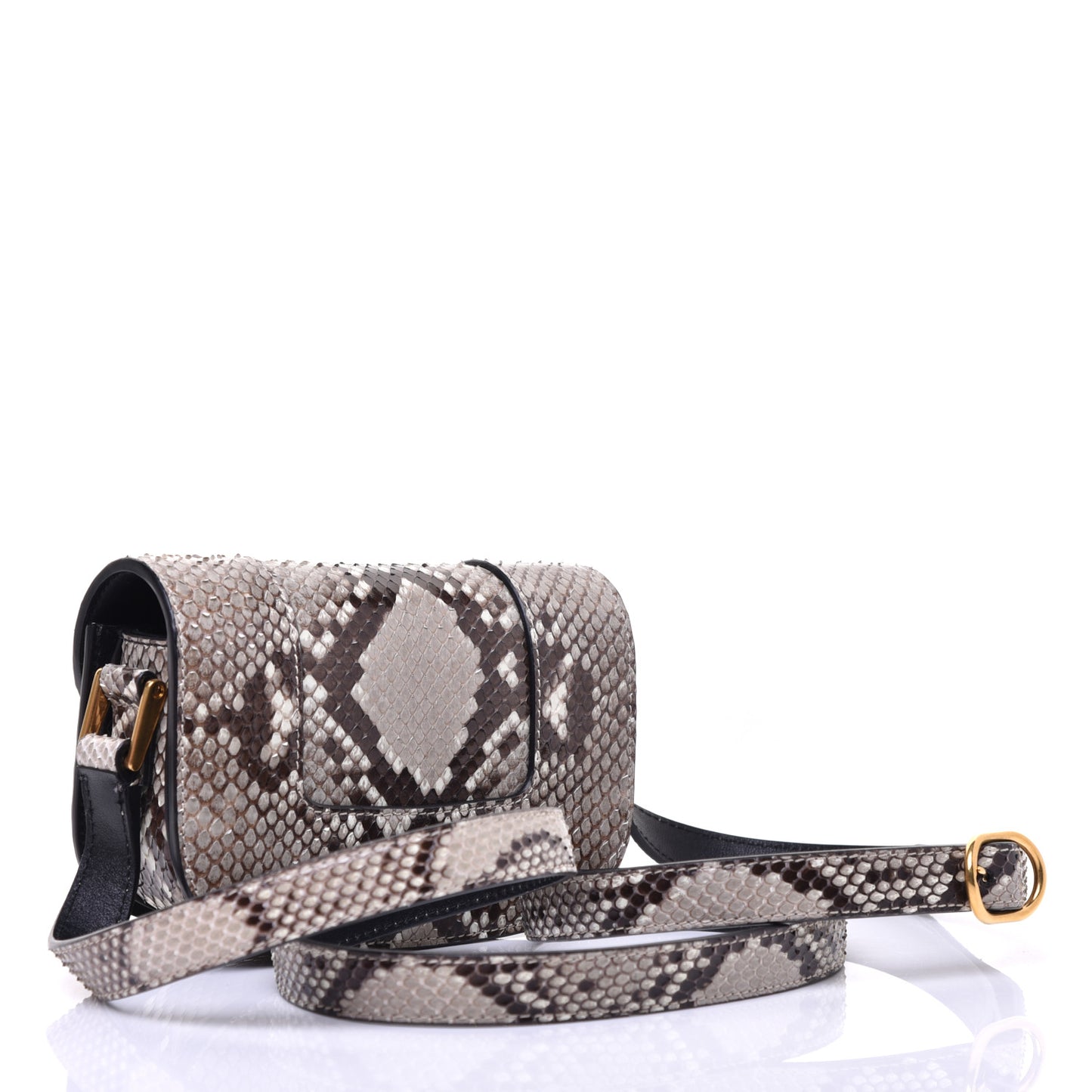 Snakeskin Small Supervee Crossbody Bag