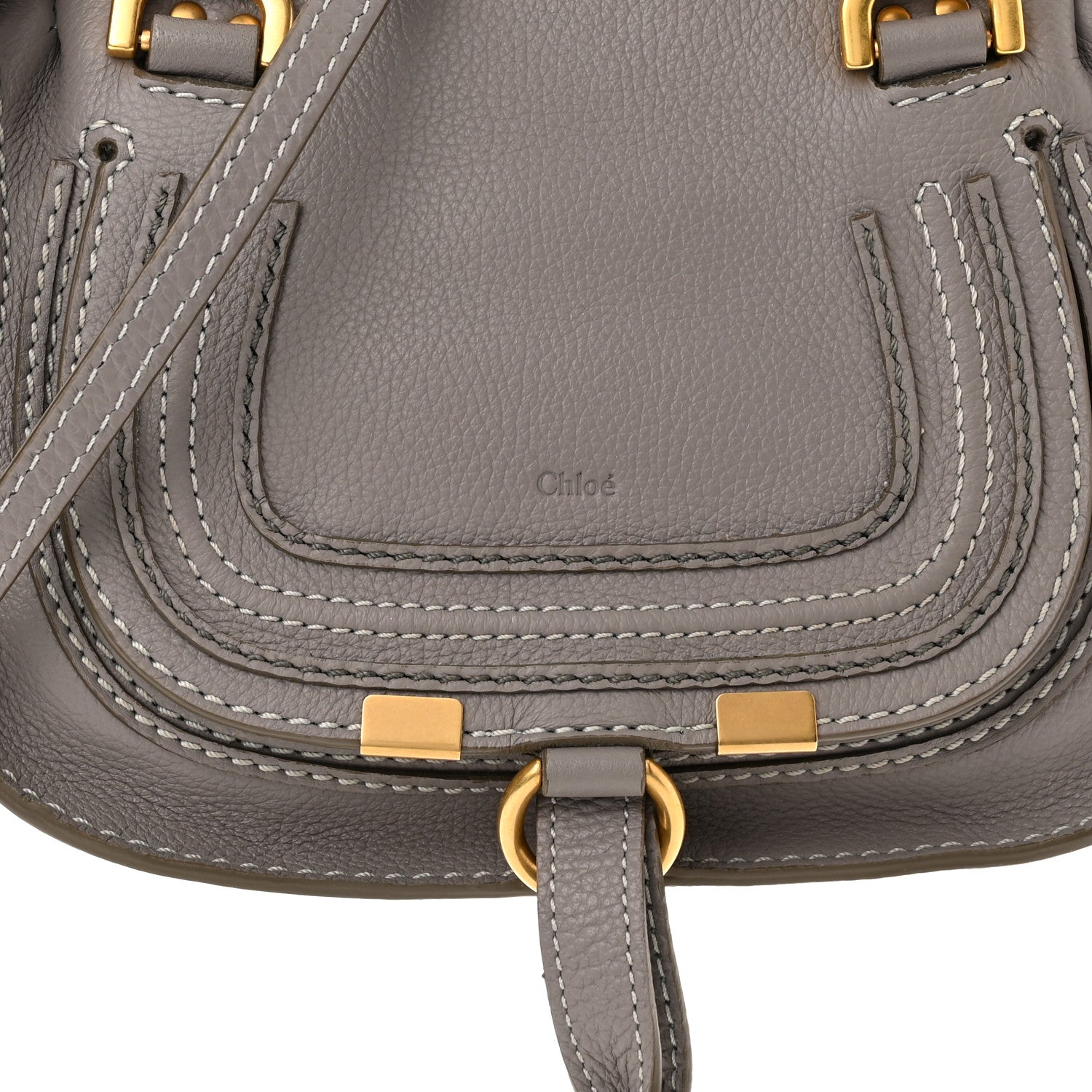 Chloe Calfskin Mini Marcie Satchel Cashmere Grey 8 of 10