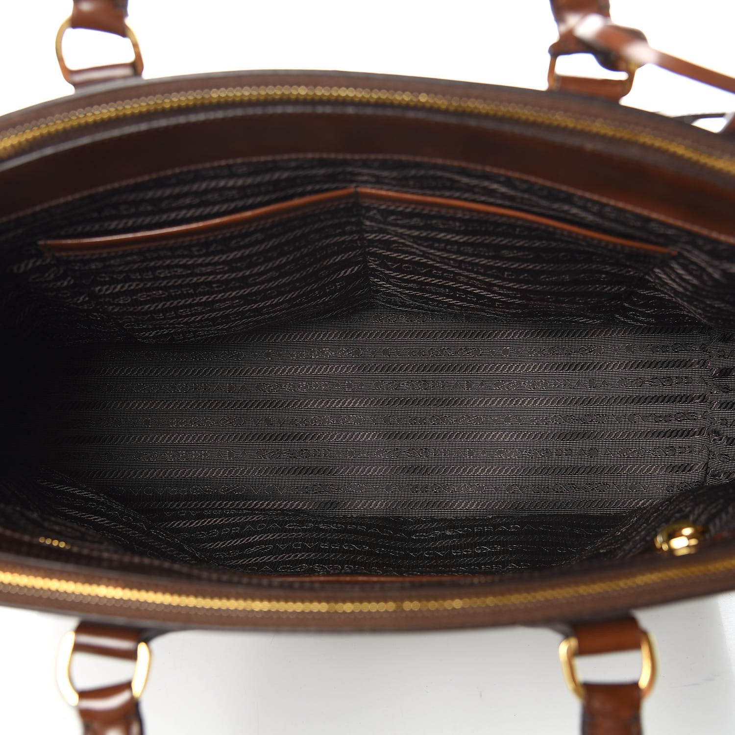 Prada Spazzolato Medium Galleria Double Zip Tote Tabacco Fume 5 of 18