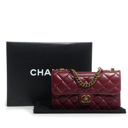 Chanel Calfskin Perfect Edge Medium Flap Burgundy 9 of 9