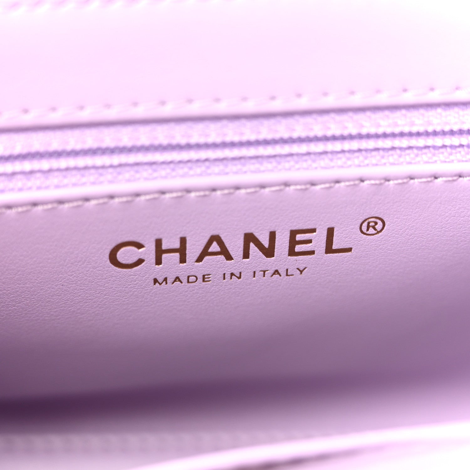 Chanel Shiny Aged Calfskin Quilted Nano Kelly Shopper Lilac 11 of 19