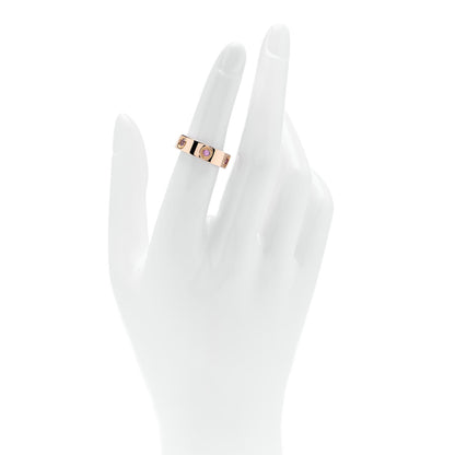 Cartier 18K Pink Gold 6 Pink Sapphire 5.5mm LOVE Ring 51 5.75 2 of 4