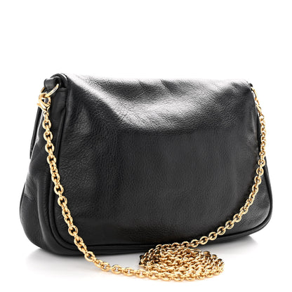 Fendi Vitello Flamingo Fendista Pouchette Crossbody Black 3 of 10