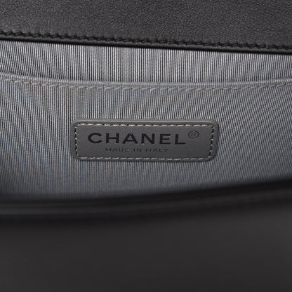 Chanel Calfskin Chevron Quilted Medium Boy Flap Black 6 of 8