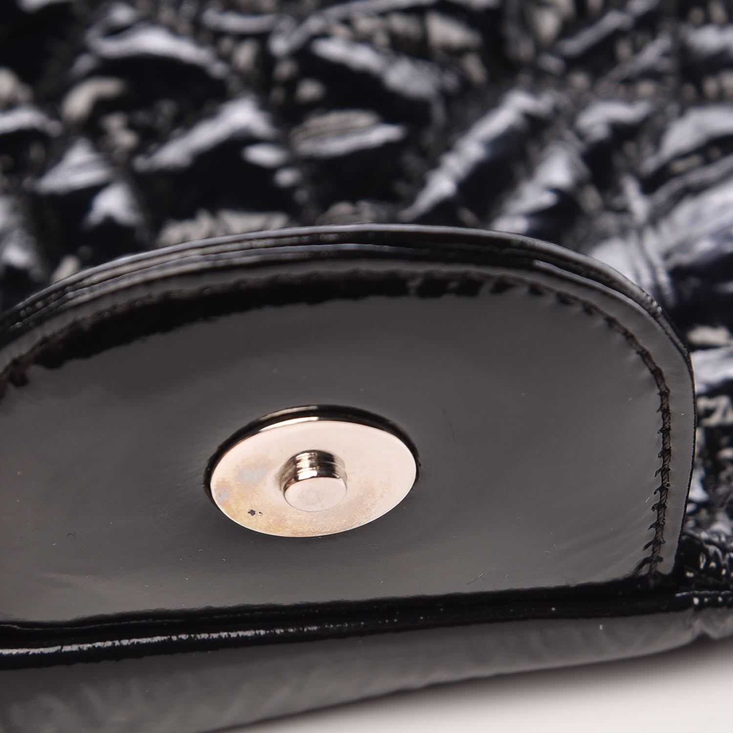 Chanel Vinyl Graphic Edge Flap Black 9 of 9