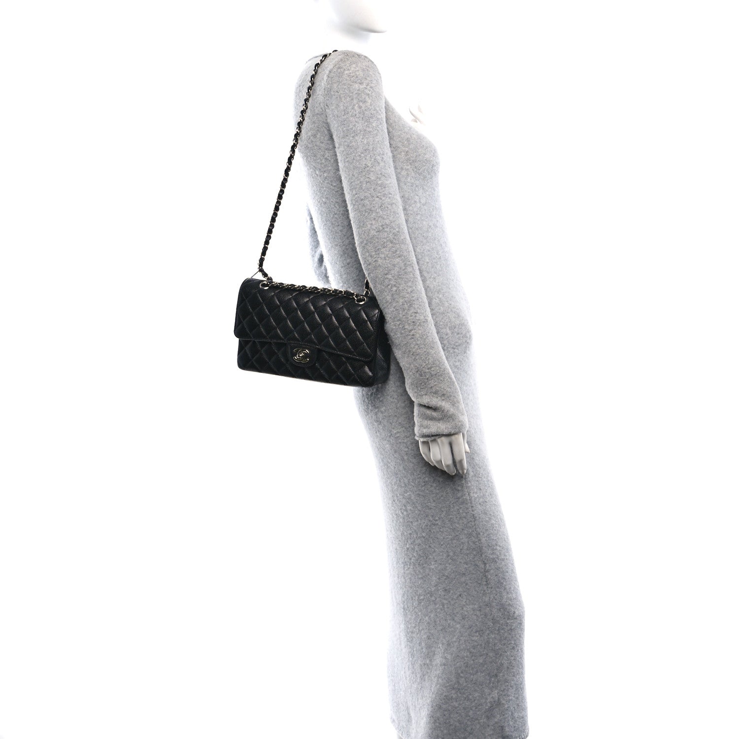Chanel Caviar Quilted Medium Double Flap Black 3 of 11