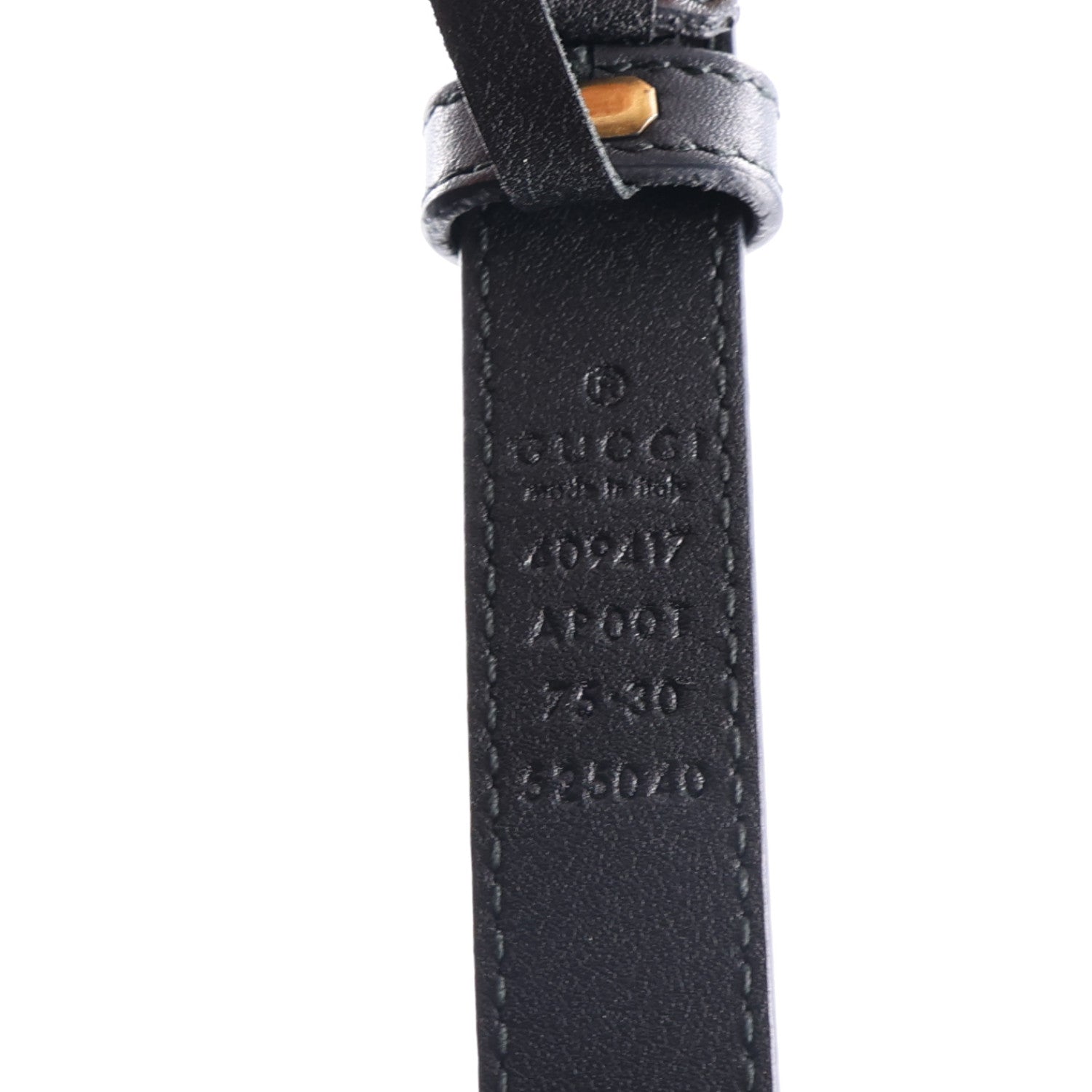 Gucci Calfskin Double G 20mm Belt 75 30 Black 5 of 5