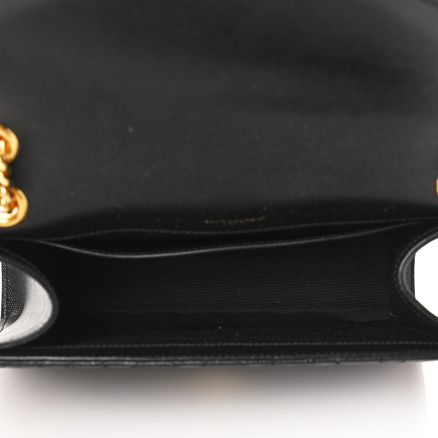 Saint Laurent Grain De Poudre Textured Mixed Matelasse Triquilt Medium Monogram Satchel Black 5 of 6