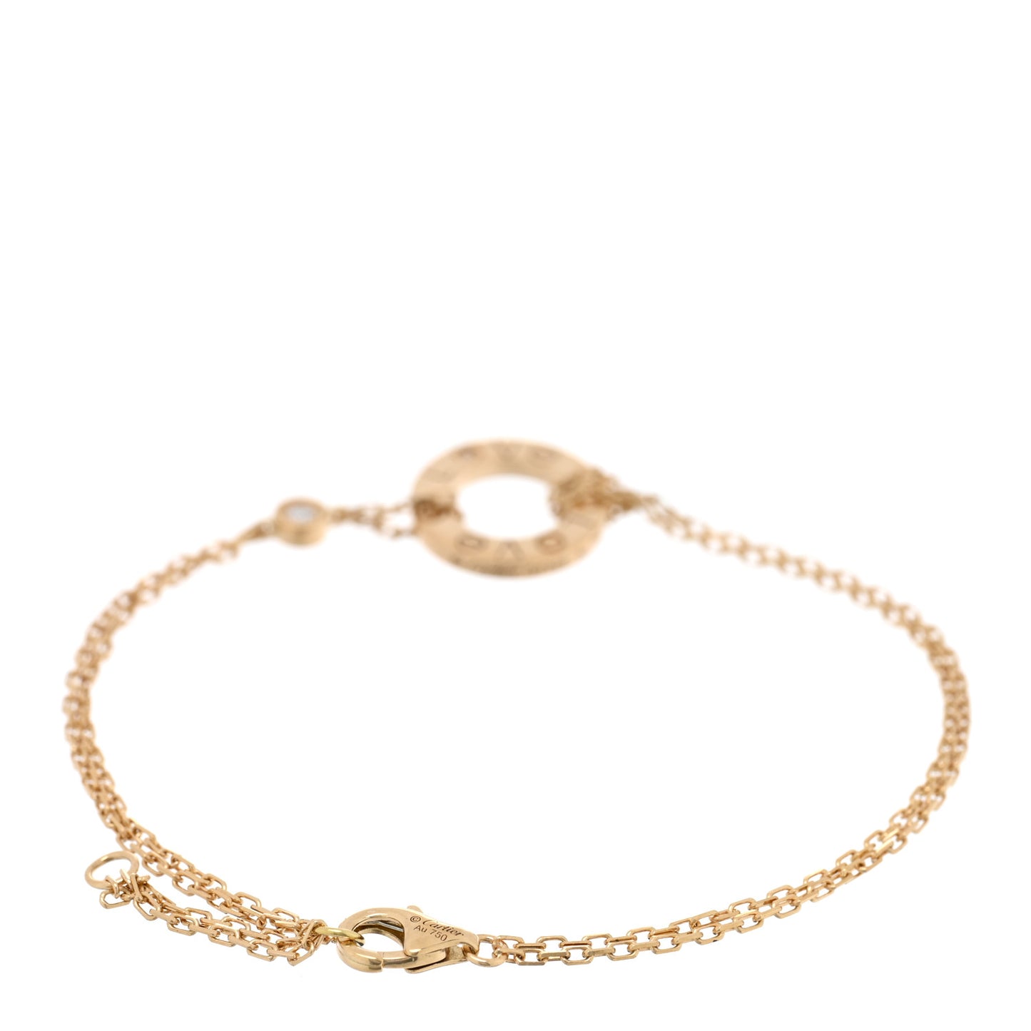 18K Yellow Gold Diamond Love Bracelet