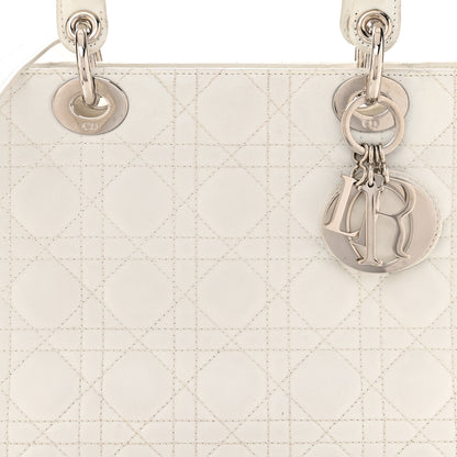 Christian Dior Lambskin Cannage Medium Lady Dior White 8 of 17