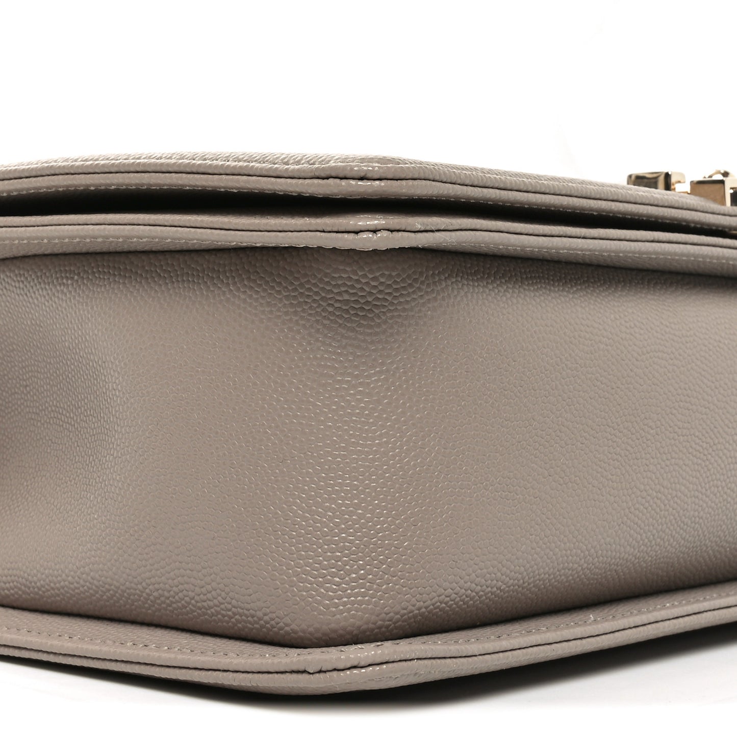 Caviar Quilted New Medium Boy Flap Dark Beige