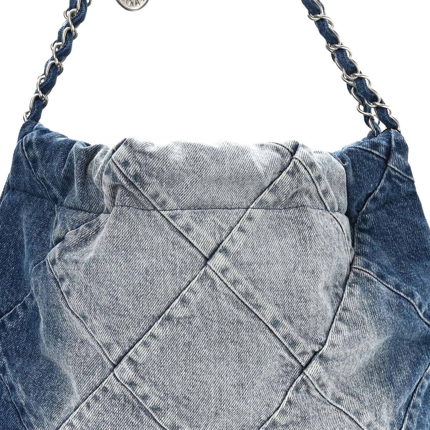 Chanel Denim Quilted Small Chanel 22 Blue 9 of 12