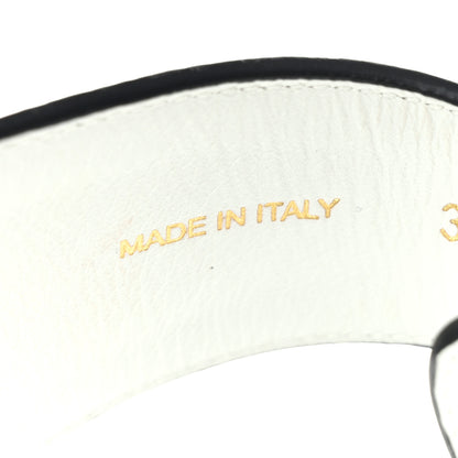 Prada Natural Calfskin Double Buckle 20mm Sandals 38.5 White 8 of 11