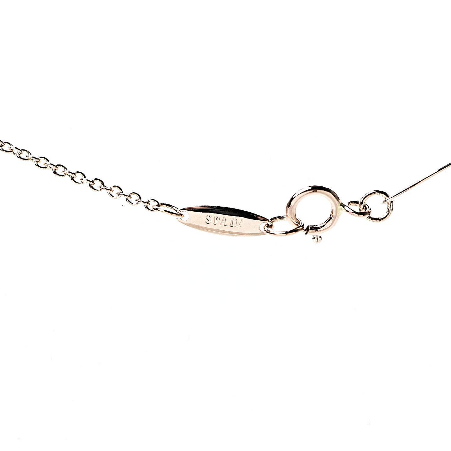18K Rose Gold Diamond .03ct Elsa Peretti Diamonds by the Yard Pendant Necklace